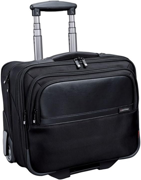 Lightpak - 46101 BRAVO 2 - wheeled business laptop bag, nylon, black