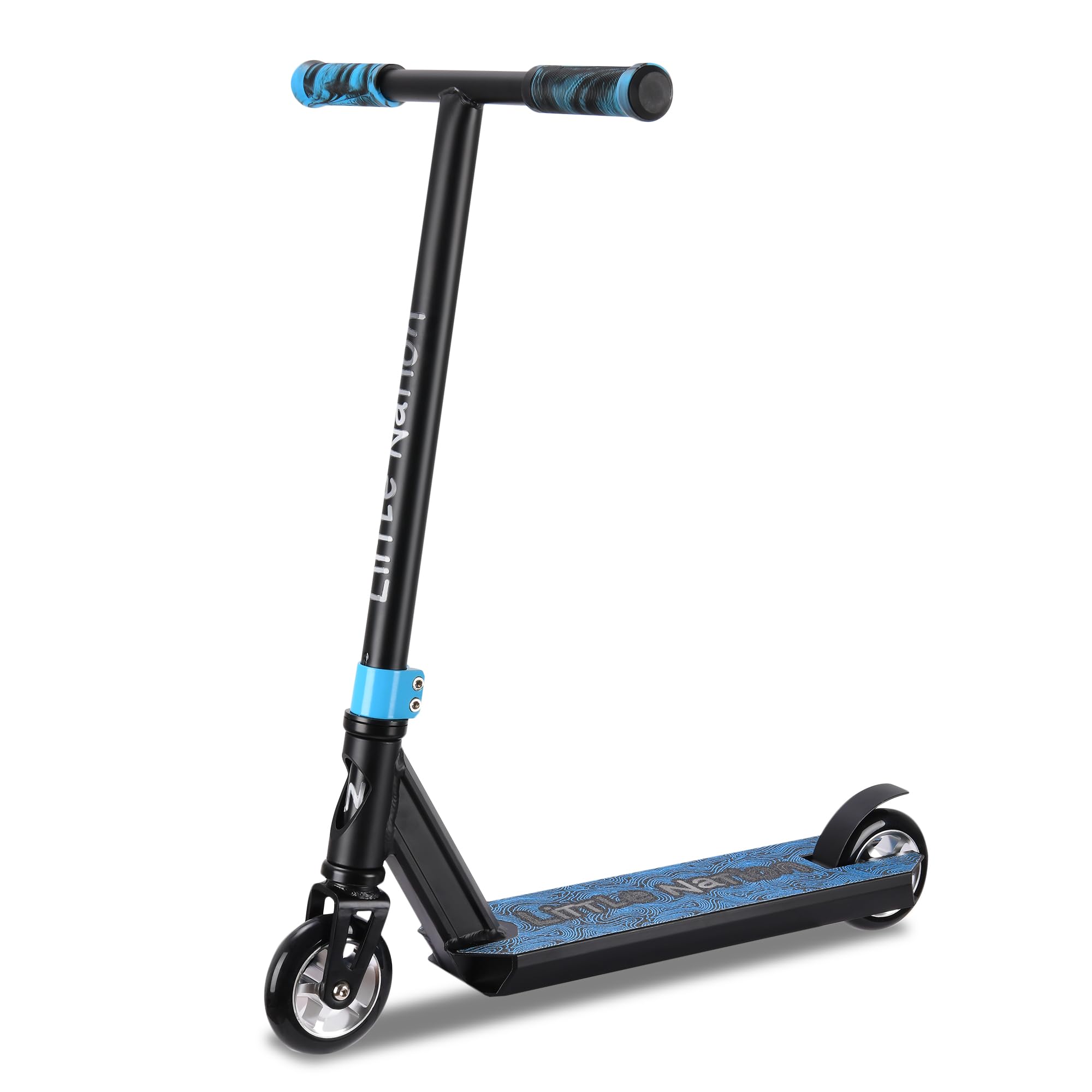 Little Nation Kids Stunt Scooter – Lightweight Aluminium Micro Scooter with HIC Compression & ABEC-9 Bearings, Perfect for Kids Ages 4–8, Boys & Beginners (Blue)