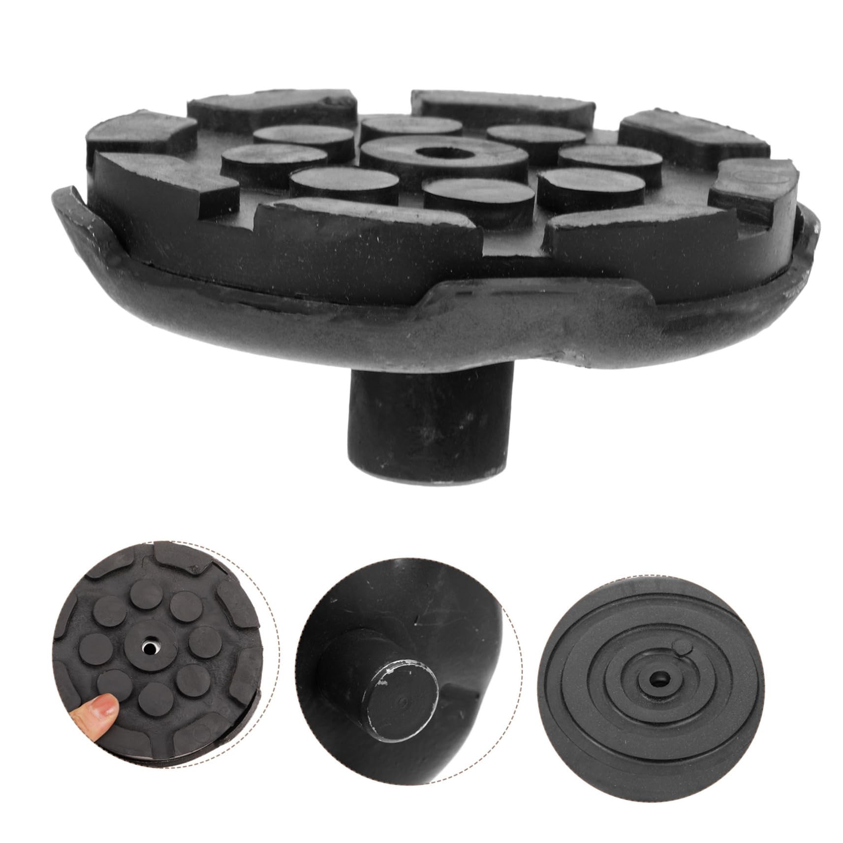 Set di Accessori per Martinetto Idraulico, Supporto Piede Base Orizzontale in Gomma e Acciaio, Protezione e Sollevamento Fluido