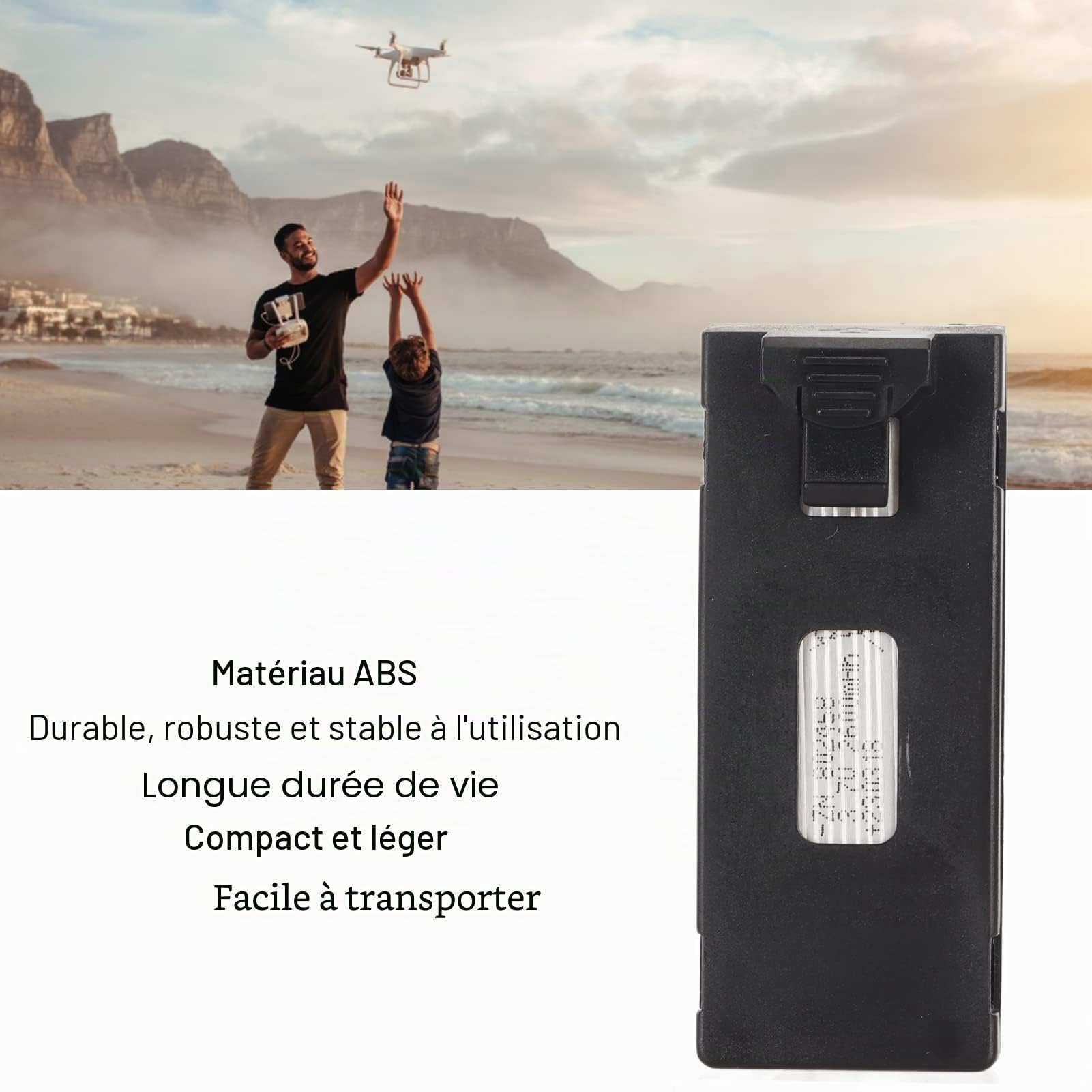 Batterie de Drone de Remplacement 3.7V 2600mAh, Accessoire de Drone de Batterie de Rechange de Remplacement, Batterie LiPo pour E88 E88MAX E525 E99 K3 RC Drone