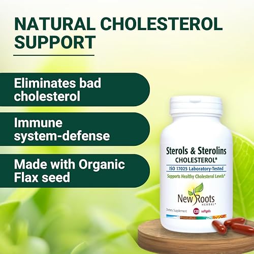 Miniatura 3 de NEW ROOTS HERBAL Suplemento de esteroles vegetales y esterolinas con linaza orgánica | Estanoles o fitoesteroles para el apoyo del colesterol con