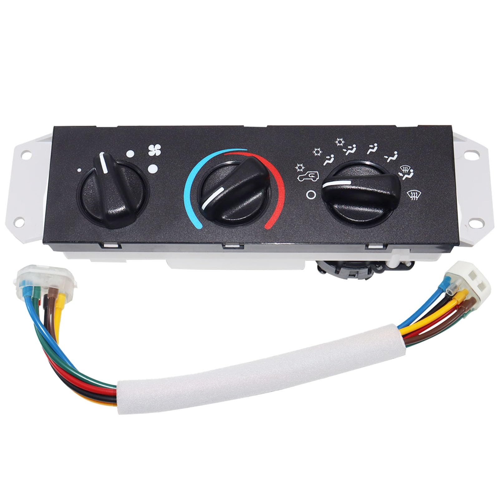 HVAC AC A/C & Heater Climate Control Panel Module with Blower Motor Switch Compatible with Jeep TJ Wrangler 1999-2004 55037473AB HS-373 BL101