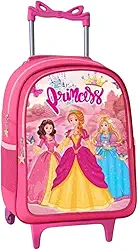 Mochila Rodinha Feminina Escolar Infantil Menina Reforçada Grande Grande Juvenil Bolsa Passeio Viagem Criança (Princesa)