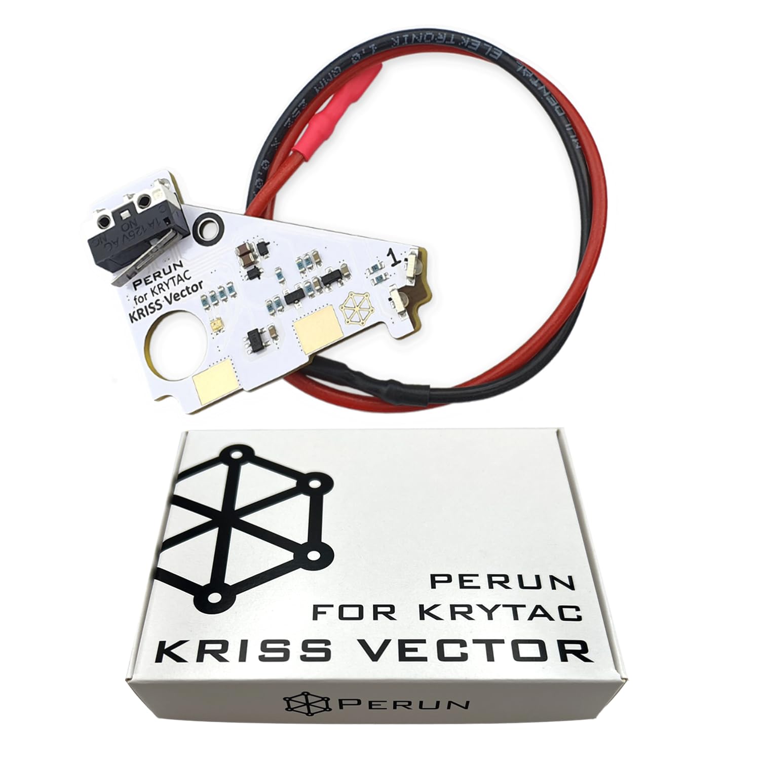 Perun Mosfet Upgrade for AEG Airsoft Rifle V2 Tokyo Marui Gearbox V3, G&amp;G ETU Gearbox, Krytac Kriss Vector, VFC G28/HK417 Gearboxes, and HPA Systems - Programmable Fire Modes, Precocking, DMR Mode