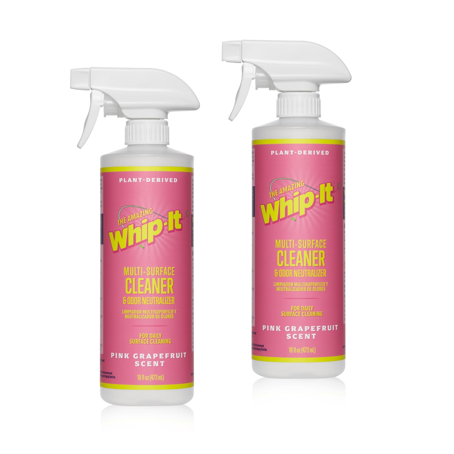 Whip-It® Multi Surface Cleaner, Stain Remover, and Odor Neutralizer - Grapefruit Scent 32oz (2-16oz)