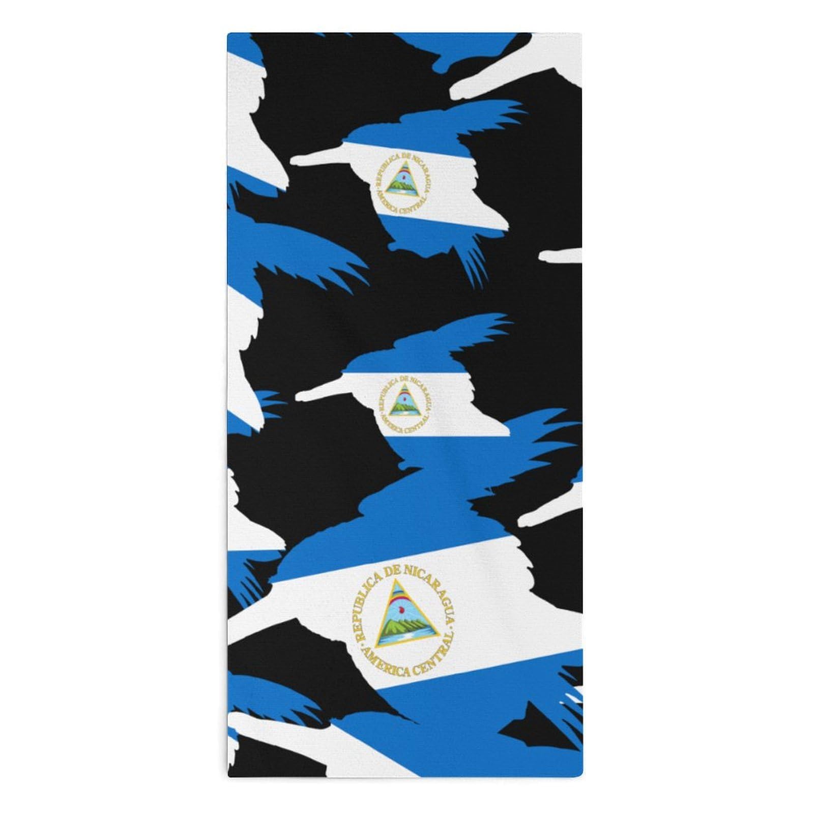 NCLQVJXZKHW Nicaragua Bird Nicara Kingfisher Hand Towels Soft Face Towel Gym Bathroom Travel Hotel 13"x28"