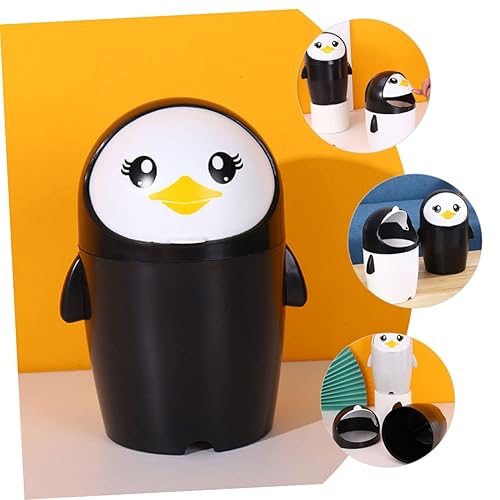 Miniatura 8 de DOITOOL Cubo de basura de reciclaje de basura de cocina, cubo de basura de mesa, cubo de basura adorable cesta de basura de plástico, papelera de