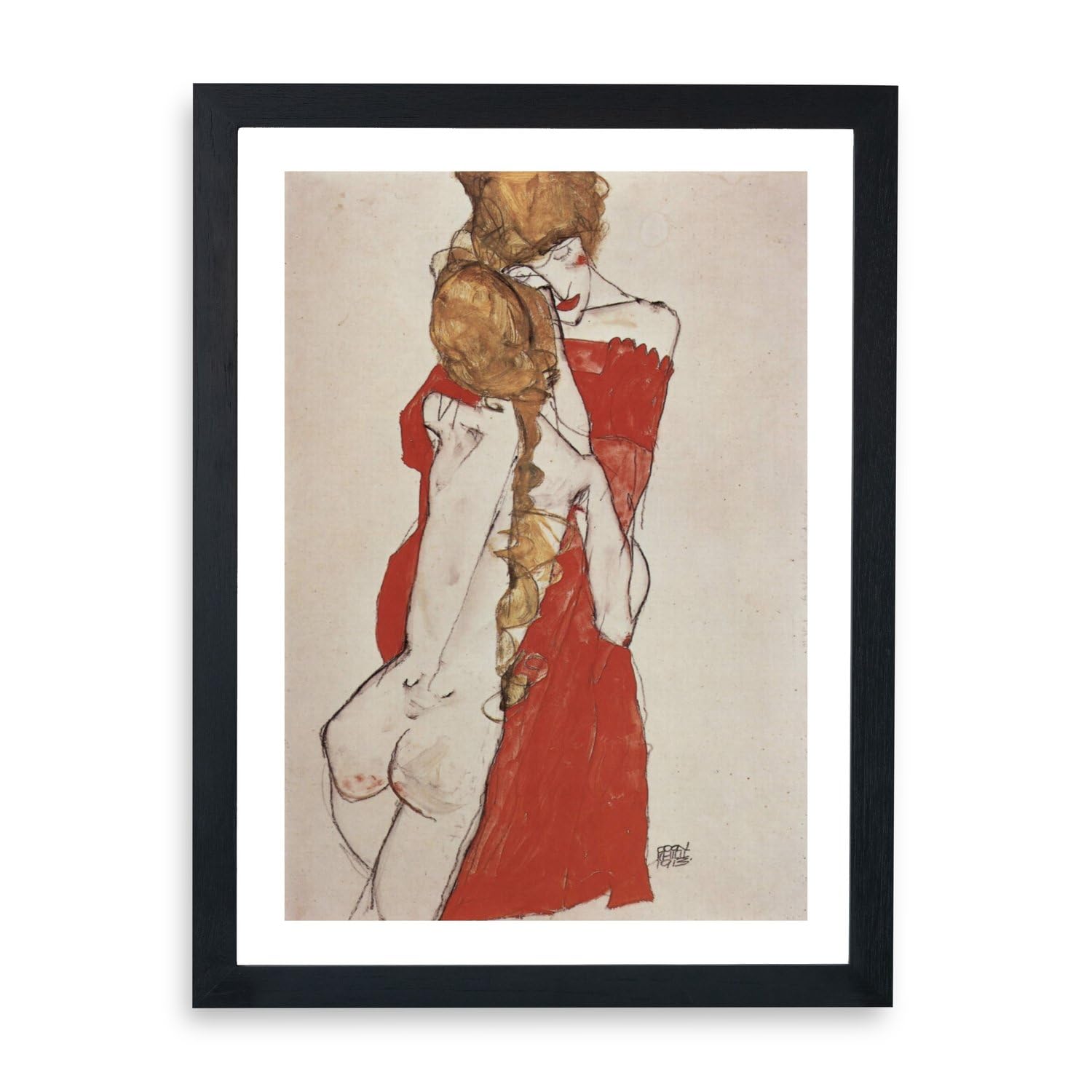 Affiche encadrée Egon Schiele art moderne Spiffing Prints One in Red Medium - 7