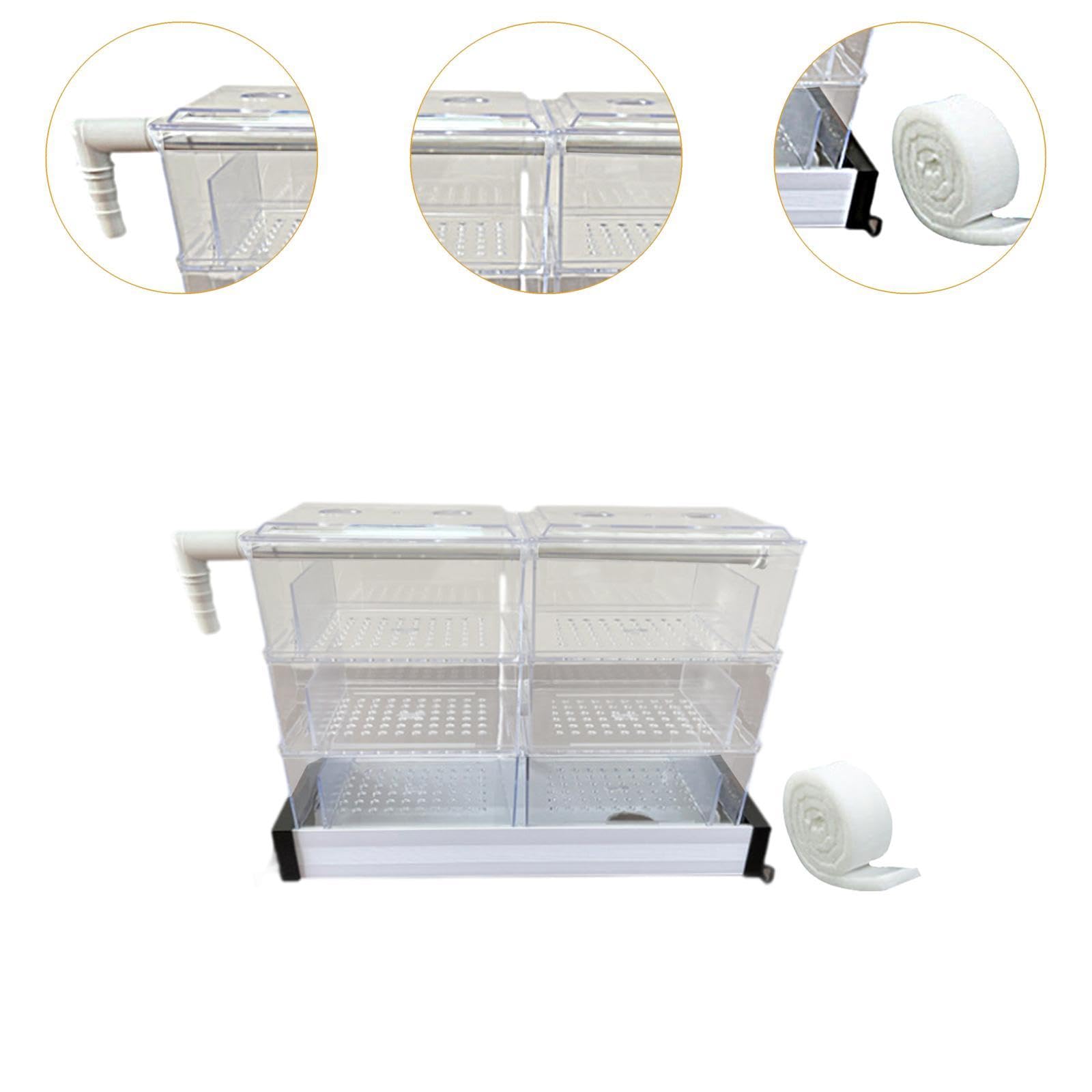 predolo Aquarium Aufhängbarer Kasten mit Mehrlagiger Reinigung Leise Arbeitendes Filtrationssystem aus PP für Fischbecken für Schildkröten- Und, 6 Kisten