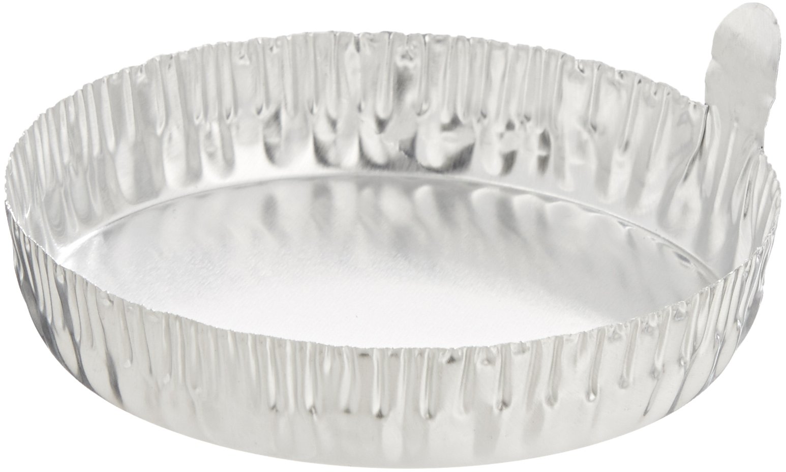 Eagle Thermoplastics D70-100 Aluminum Disposable Round Crinkle Weighing Dish with Tabs, 80mL Capicity (Case of 1000)
