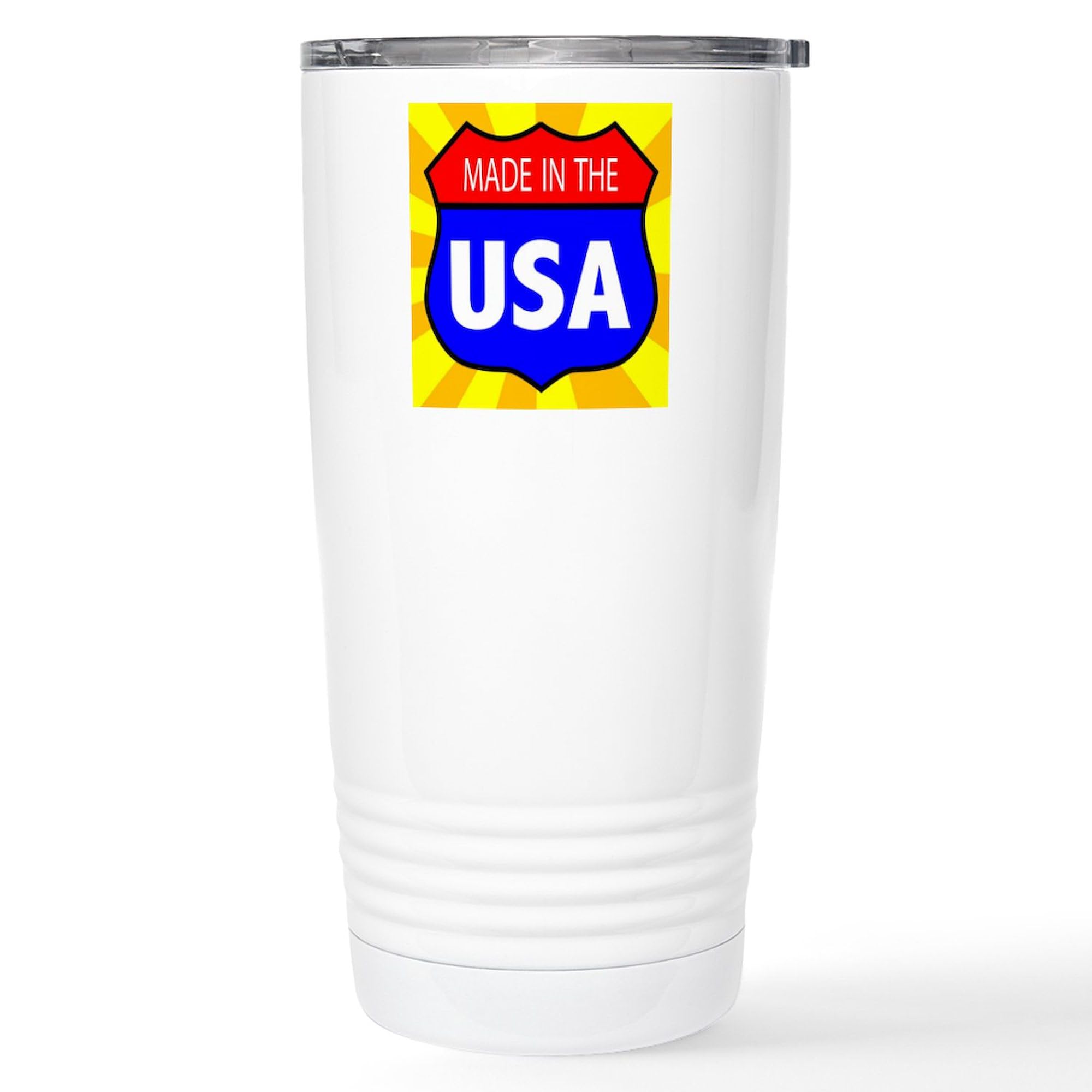 Amazon.com: CafePress Made In The USA Shield Mugs 20 oz. Insulated  Stainless Steel Coffee Tumbler : Home & Kitchen