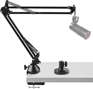 Geekria for Creators Microphone Arm Compatible with sE Electronics Gemini II, SE4400a, T2, X1, Dynacaster, Mic Boom Arm Mount with Table Flange Mount Adapter, Suspension Stand, Desk Mount Holder