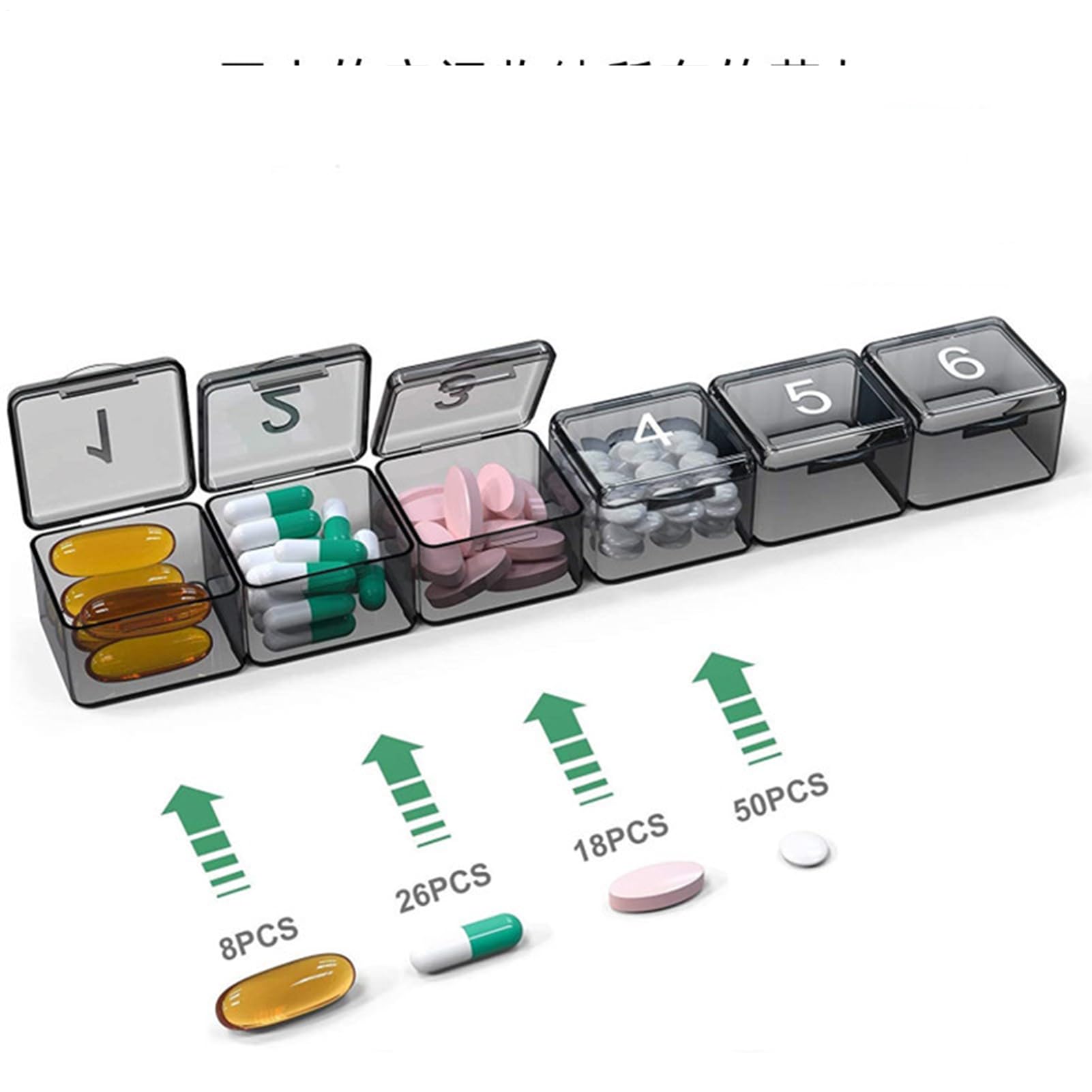 Organizador De Pastillas Mensual, 21.2x17.6x2.7cm Monthly Pill Organizer, Pastillero Diario, PP Organizador De Píldoras, Caja De Pastillas De 30 Días para, Medicine and Medication