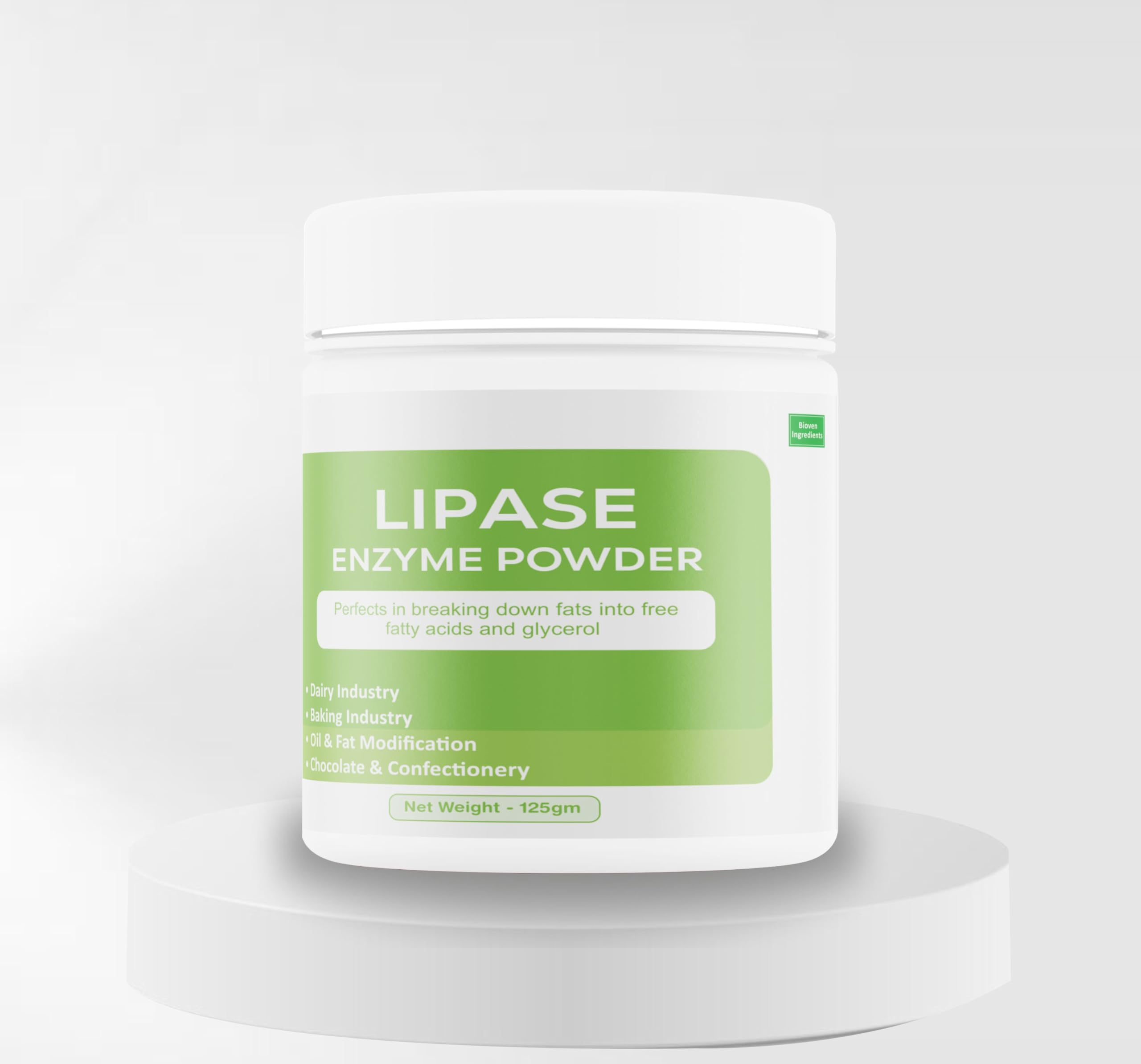Ingredients Fungal Lipase Enzyme Powder Food Grade | Premium Fungal-Derived Enzyme | Multi-Functional Fat-Modifying Enzyme for Bakery & Food Processing | 125 g