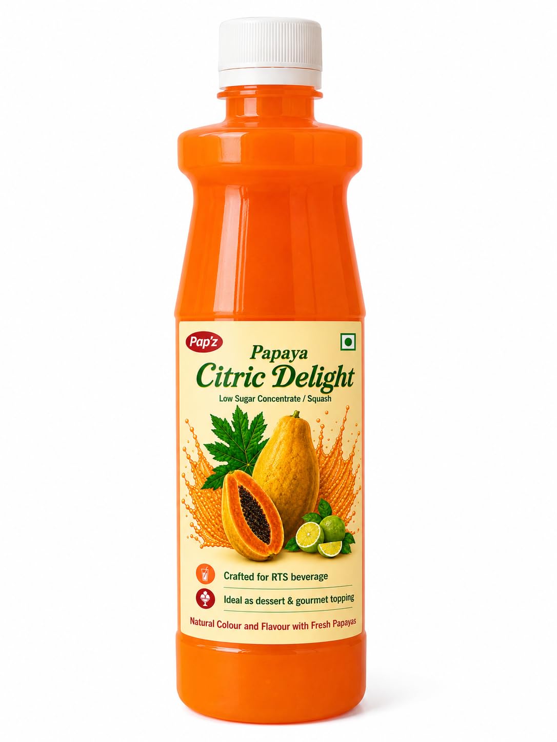 Pap’Z Lemony Delight Papaya Fruit Concentrate (Citric Flavoured) | Syrup/Squash/Mocktail/RTS Base & Juice Mix | 720 g Pouch (Makes 3-4 L Drinks) THOMAS BIOTECH-image-22
