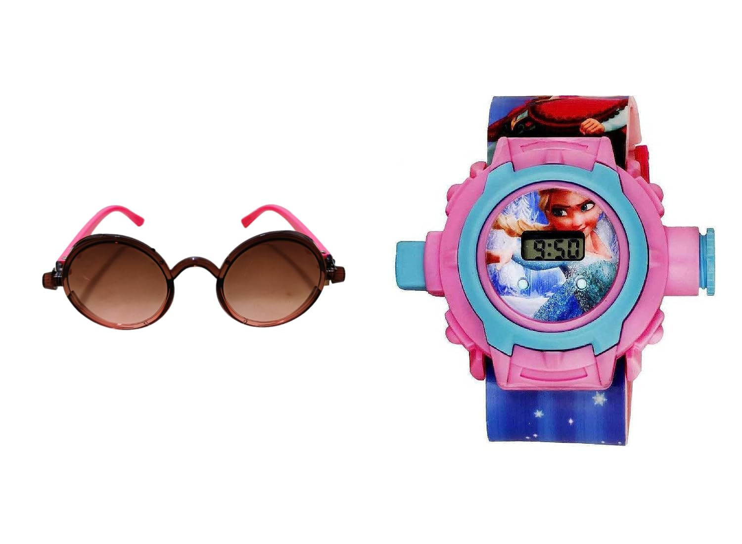 PUTHAK 24 Images Projector Watch - Best Digital Toy Watch with Cute Arjun Reddy Round Goggle for Boys and Girls (Multicolor, Combo of 2) (Rose Pink) Age- 3 to 10 Years (B0CFHDSNR7) Amazon Price History, Amazon Price Tracker