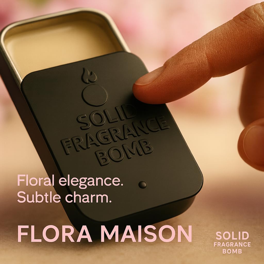 – Premium All-Natural Solid Cologne for Men & Women | Long-Lasting, TSA-Safe, Alcohol-Free, Halal, Handmade Travel Fragrance Balm (Flora Masion)