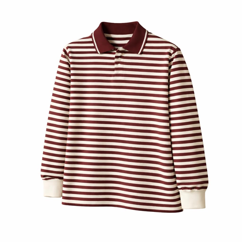 mack nora Women’s Striped Polo T-Shirt | Full Sleeves | Collared Casual Cotton Tee | Regular Fit Top-M7372-picture-31