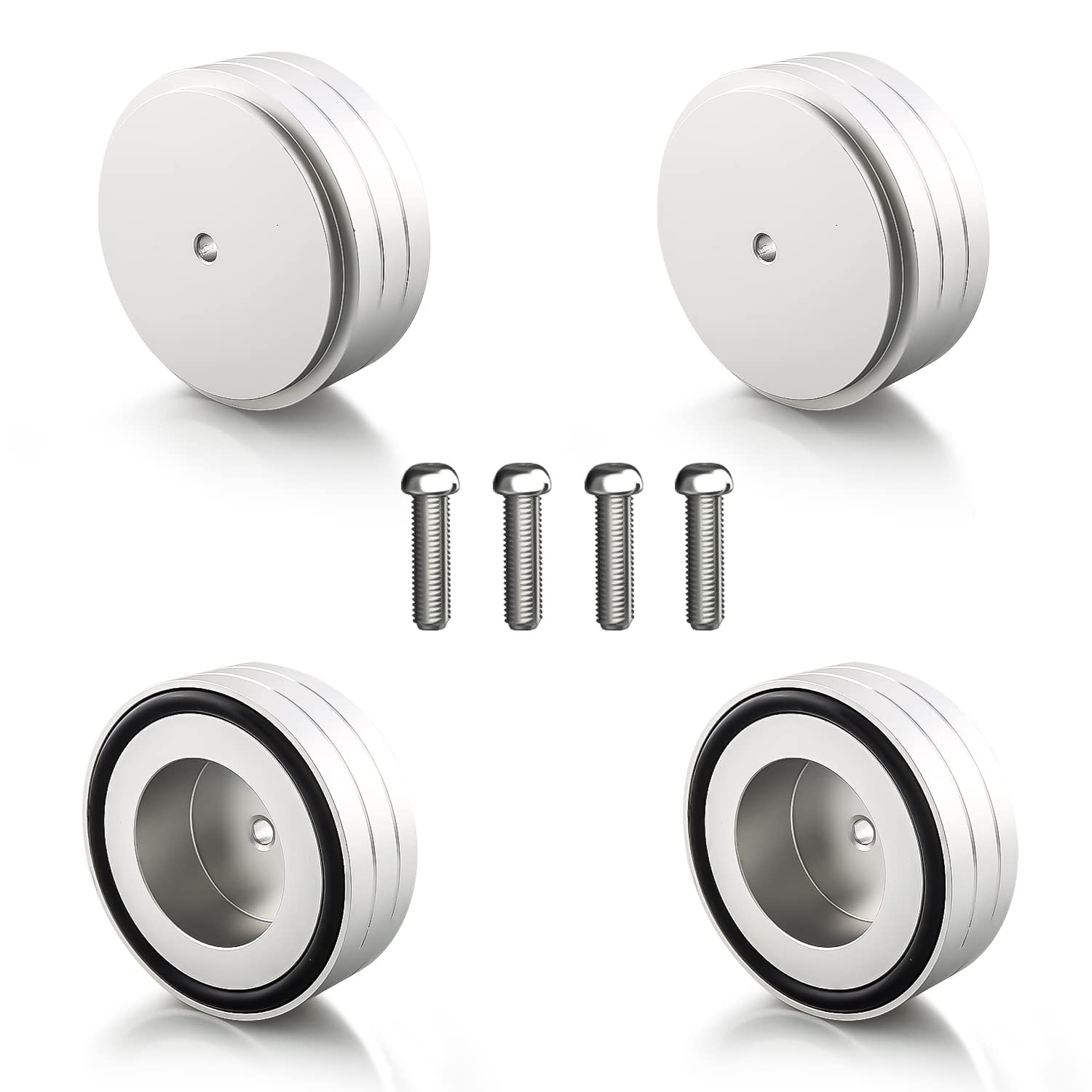 Piedini ammortizzatori HiFi in alluminio 58 x 22 mm per altoparlante argento