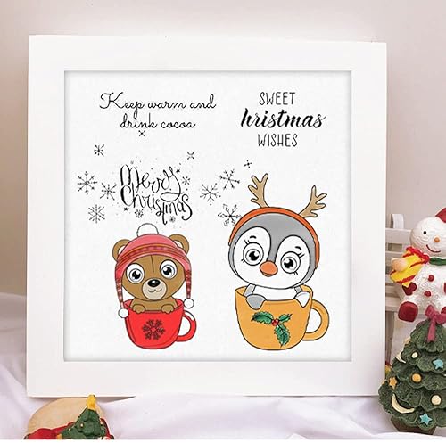 Miniatura 5 de Sellos transparentes de copo de nieve de Navidad para hacer tarjetas, tazas, gatos, ratones, osos, pingüinos, estrellas, sellos de goma transparente