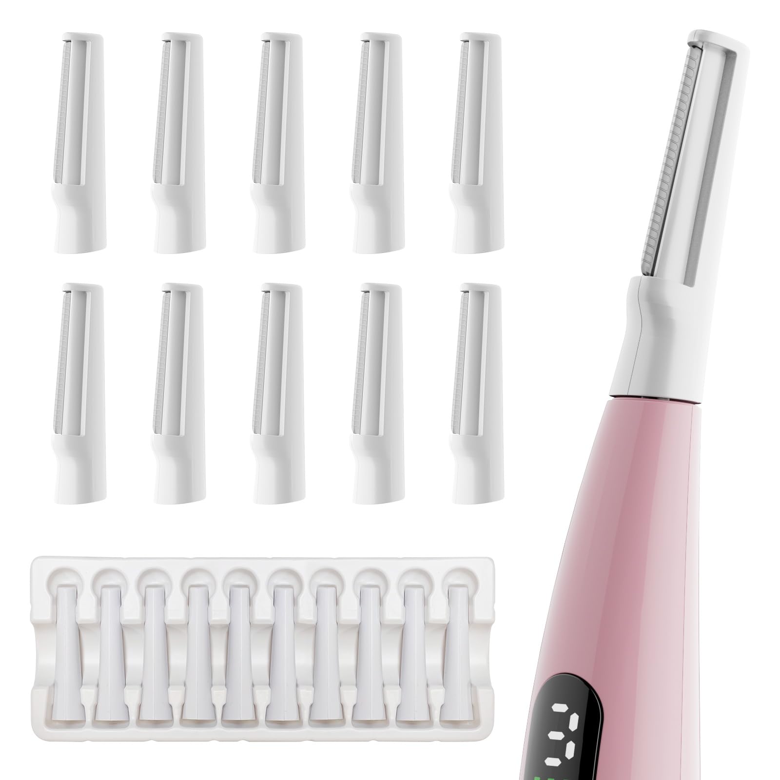 Sonic Dermaplane - Recambios de cuchillas Dermaplaning, 10 cuchillas de dermaplaning, suministro de 2 meses, dispositivo no incluido