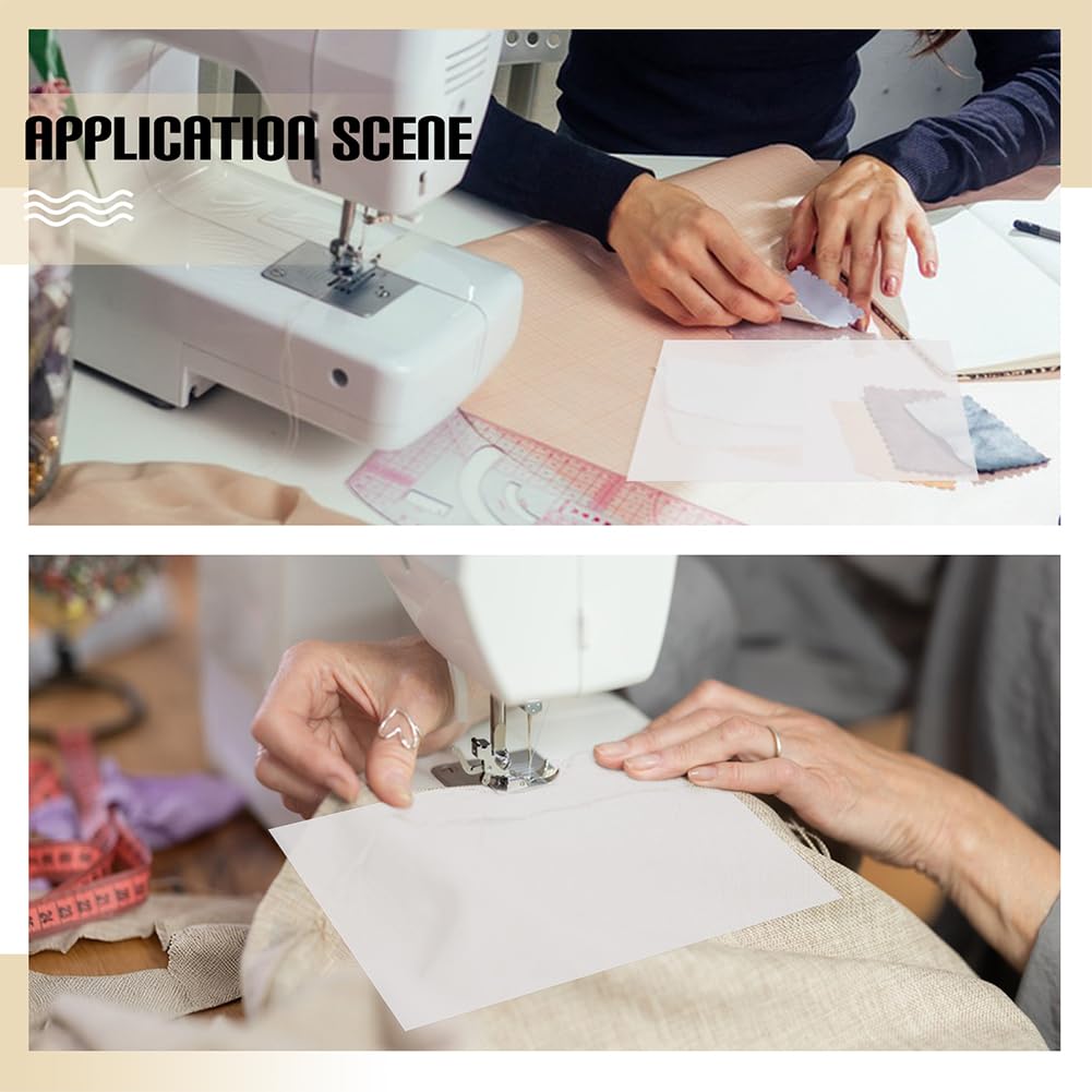 INFUNLY 150 piezas de papel de base para acolchar, hojas de papel de costura translúcidas de 8.3 x 11.7 pulgadas, papeles de base de costura, piezas cuadradas de papel de calco para manualidades