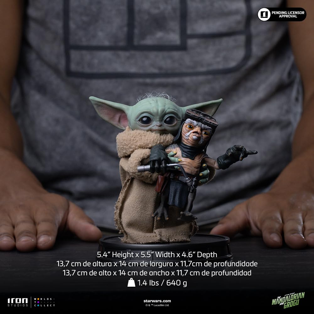 Iron Studios Estatua coleccionable Grogu No Squeezy Movie Grogu Collection Multicolor Polystone Resin 13,7 cm 5.4 pulgadas