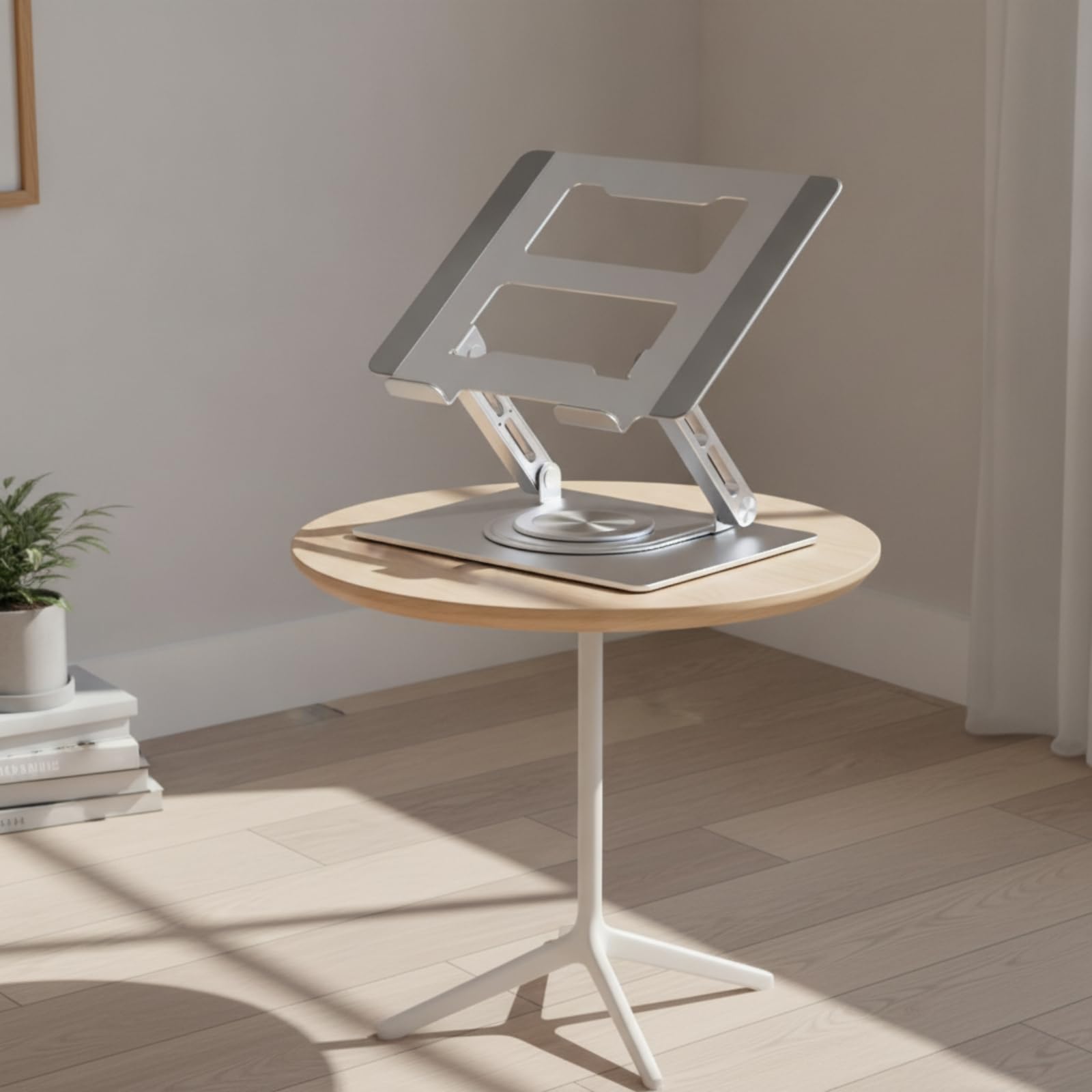 Gralara Supporto Computer Portatile Ergonomico Supporto Laptop da Scrivania Salvaspazio Porta Computer da Scrivania per Professionisti, Studenti, Ufficio, E19-Foldable
