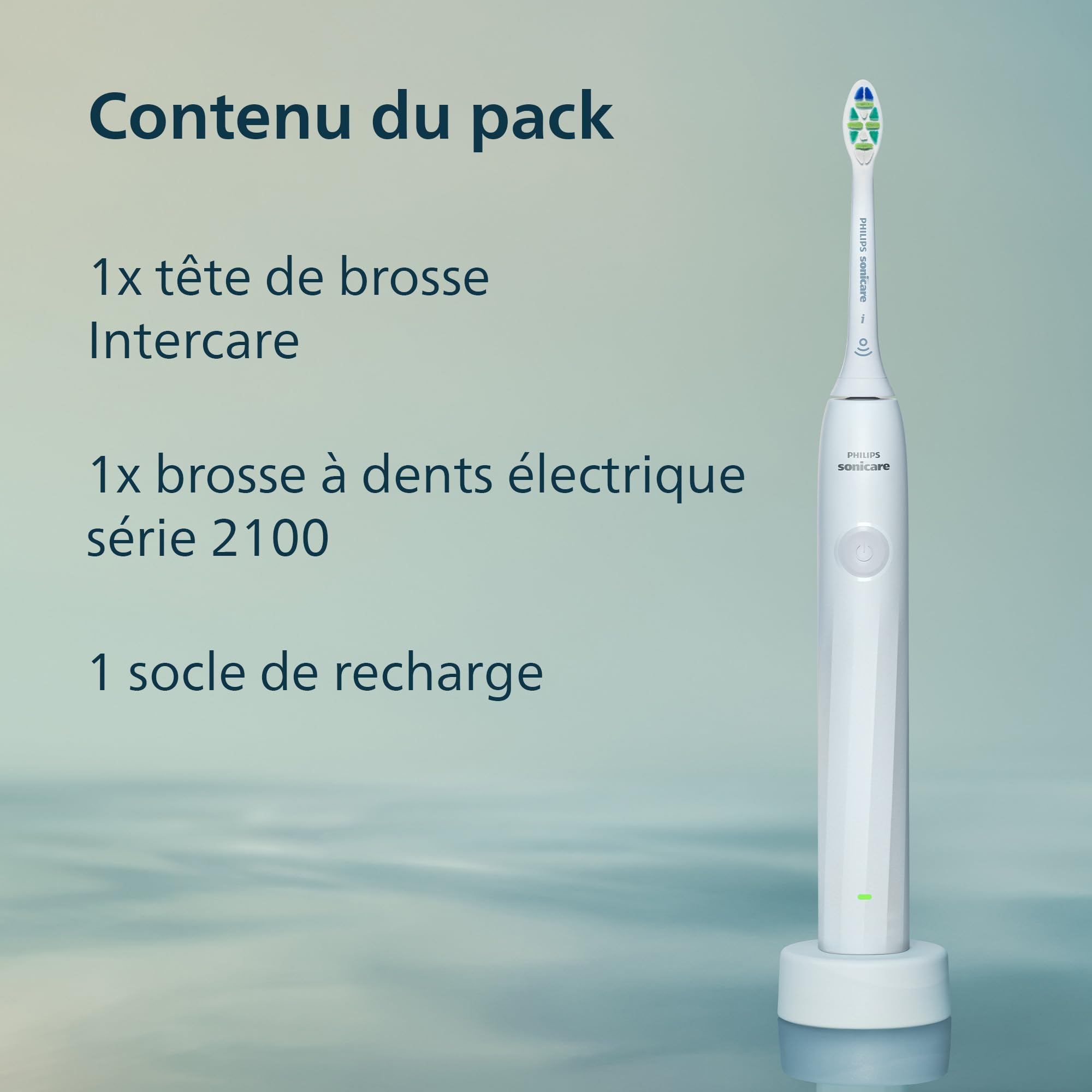 Philips Sonicare série 2100 – Brosse à dents électrique, brosse à dents sonique avec 2 niveaux d’intensité, EasyStart, SmarTimer, 14 jours d’autonomie, coloris blanc, modèle HX4021/01, [Nouveau]