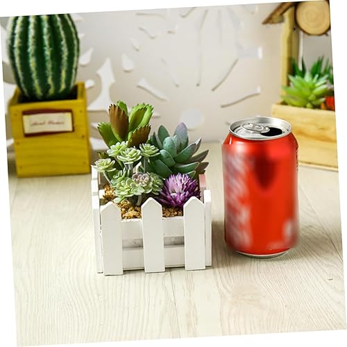Miniatura 7 de ARTIBETTER Planta de cactus, planta artificial, mini macetas, jarrón pequeño, oficina, plantas falsas, bonsái artificial, simulación, maceta de