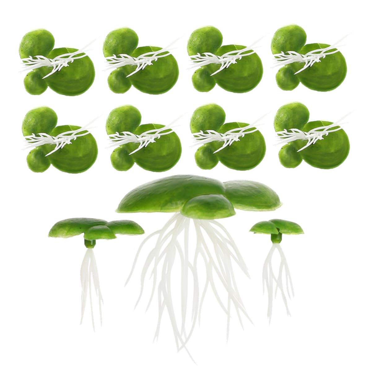 Zerodeko Lot De 5 Plantes Artificielles Pour Aquarium Décoration Flottante Naturelle Mini Lentilles Deau Artificielles Décoration Aquatique 90 Pièces X 5