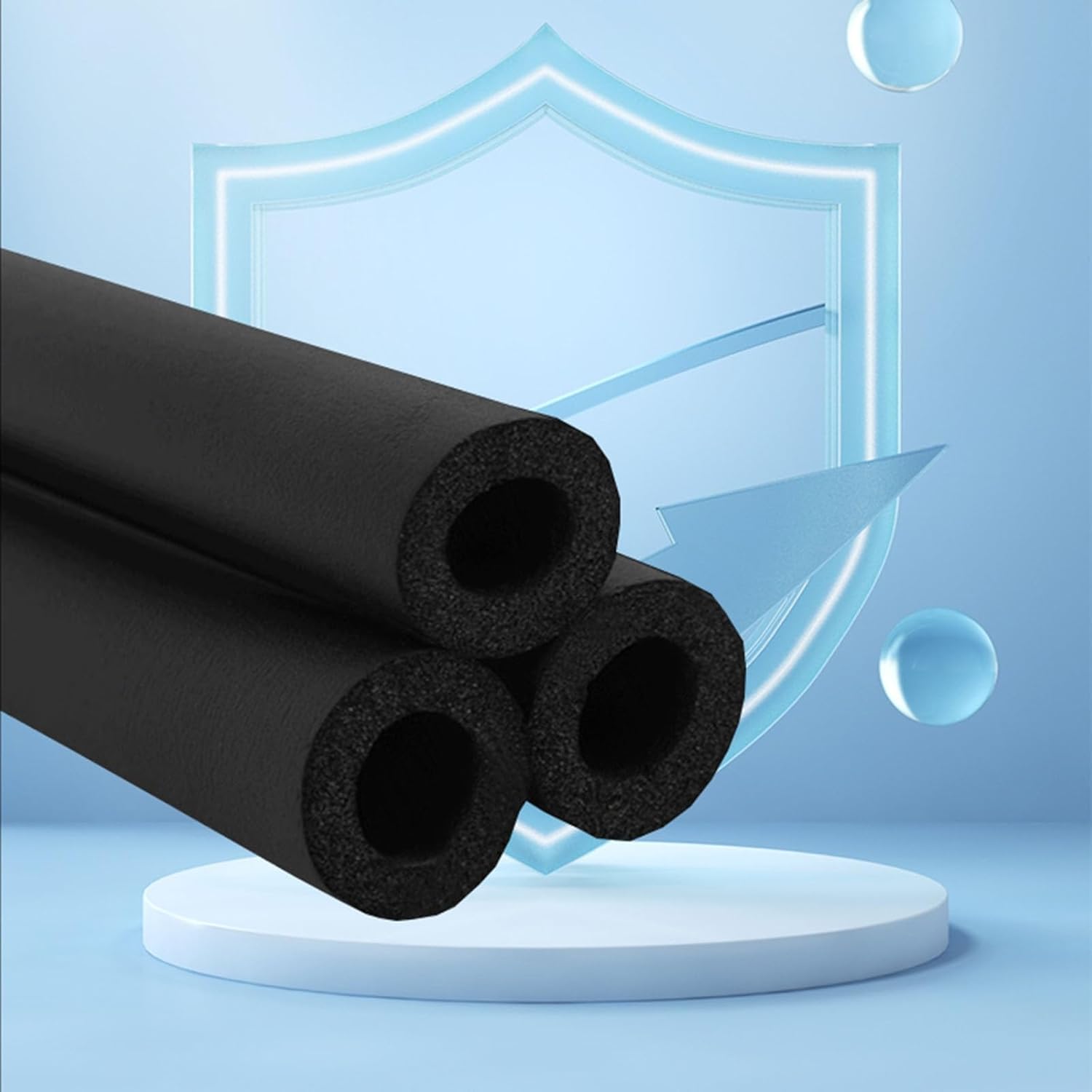 Waterproof Pipe Insulation, Freeze Protection, Pipe Insulation Lagging, Fire Retardant, for Water, Air Conditioning, Industrial Pipes(T20MM X 108MM X 2M)