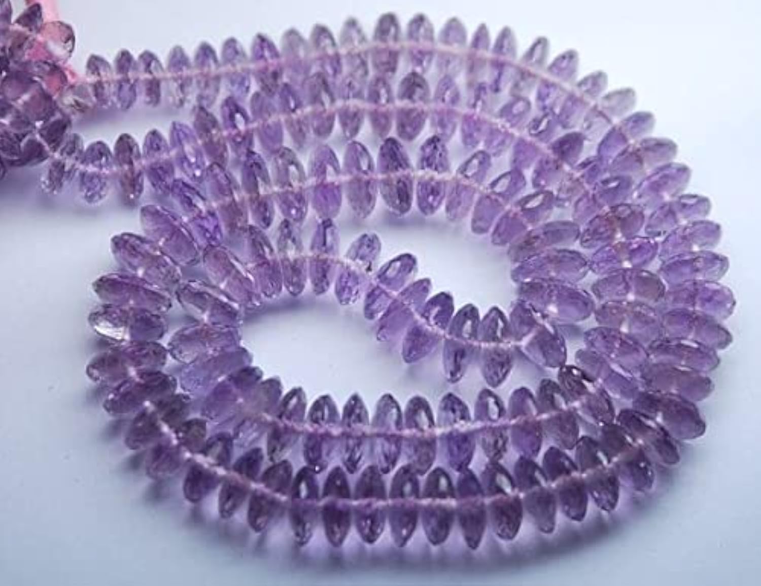 Améthyste rose en rondelles facettées pour vos ateliers de bijoux d'été