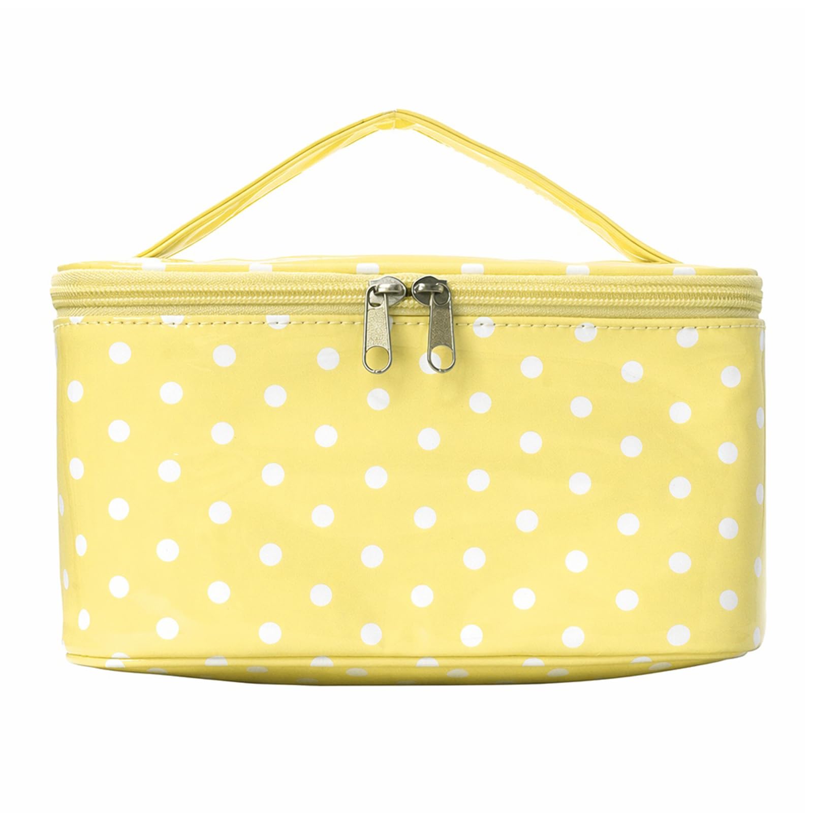 Damski PU Polka-Dot Boho Tote organizer duża pojemność (niebieski) | EcoGleam Organizer o dużej pojemności Boho Polka-Dot PU niebieski; 5 torebek do przechowywania w zestawie; poliuretan;