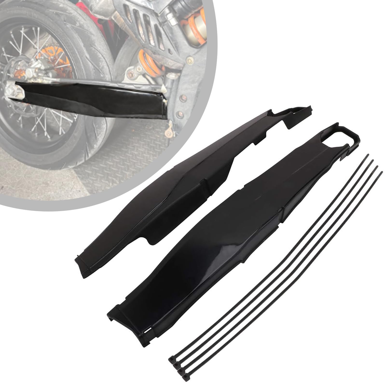 Protection Bras Oscillant Moto,Kit Plastique pour EXC125 EXC200 EXC300-Noir | pour EXC-F250 EXC-F350 EXC-F400 EXC-F450 EXC-F500 TC/FC125 FC250/350/450 TE125/250 FE250
