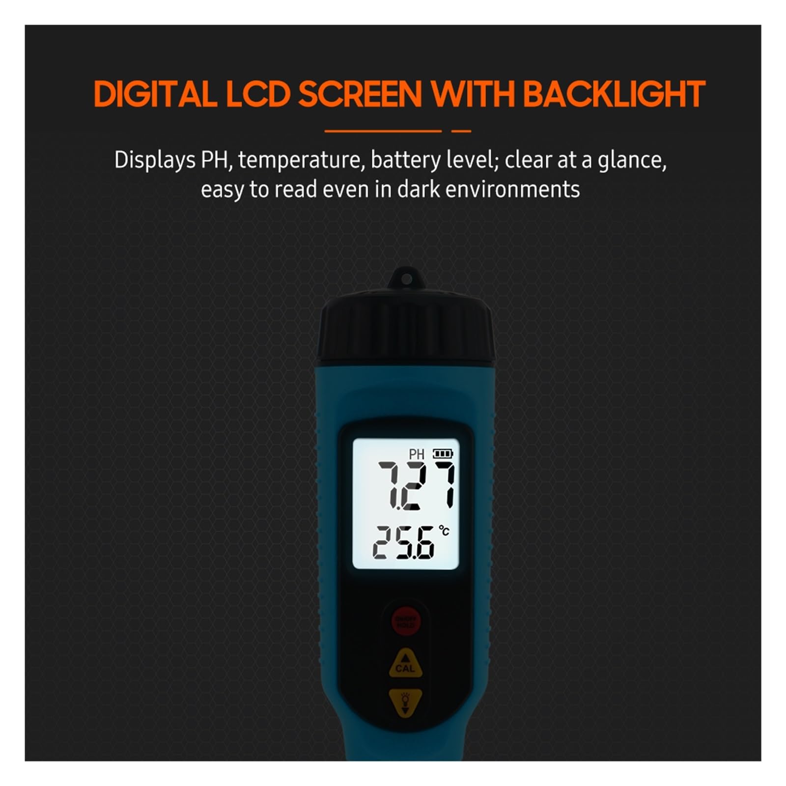 TDS Teter, PH818M ph-mètre for la transformation des aliments 2 en 1 testeur de PH alimentaire Solution compteur de température LCD rétro-éclairage ph-mètre numérique,Testeur de pH à étalonnage autom