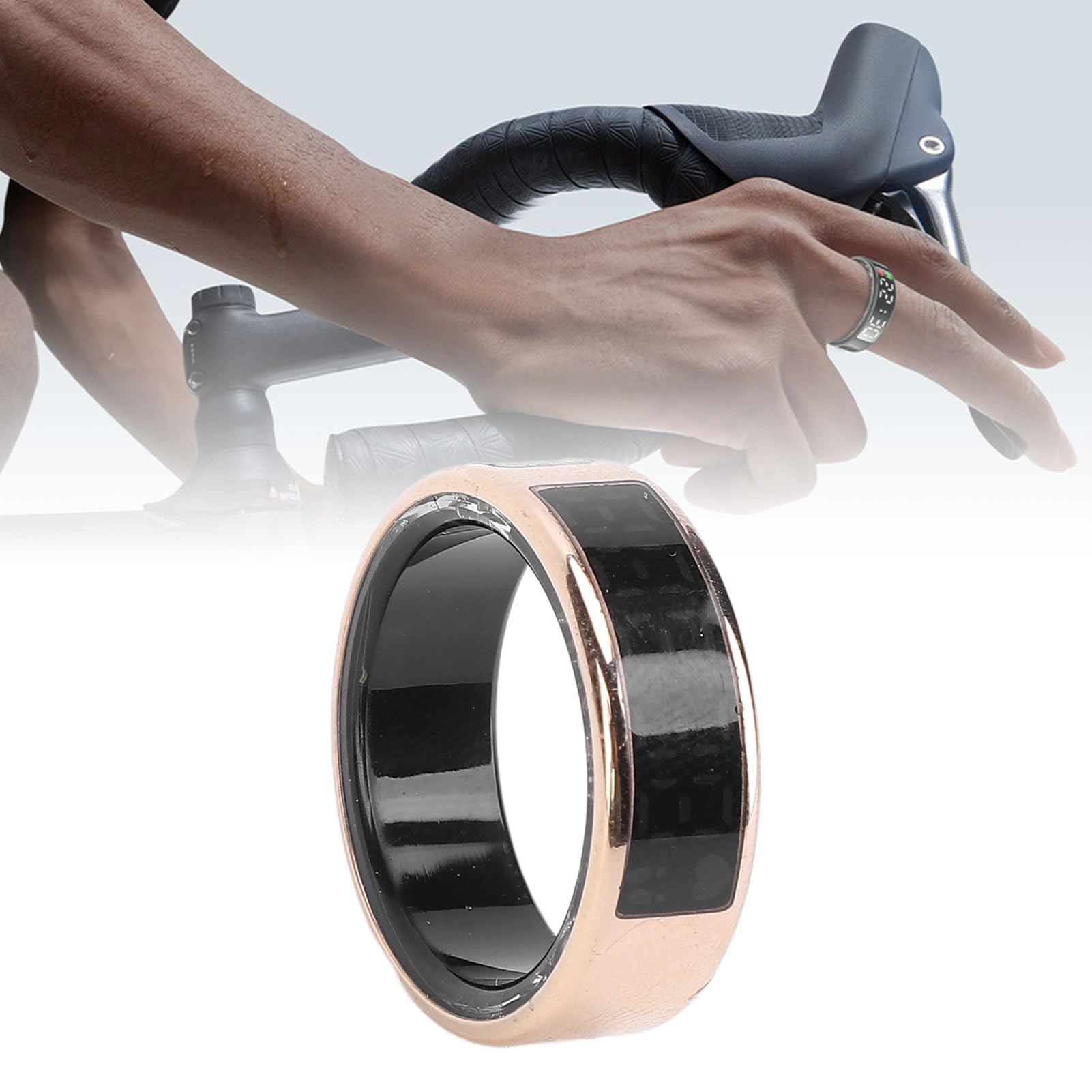 CHICIRIS Tracciamento Fitness Anello Intelligente, Resistenza All'acqua Monitoraggio Sportivo Indossabile Tracciamento Sanitario Smart Ring per Feste di Viaggio D'affari (ID 21,5 mm / 0.85in)