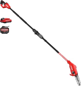 CRAFTSMAN V20 8 FT Cordless Pole Chainsaw for Tree Trimming with Battery and Charger Included (CMCPS630D1)