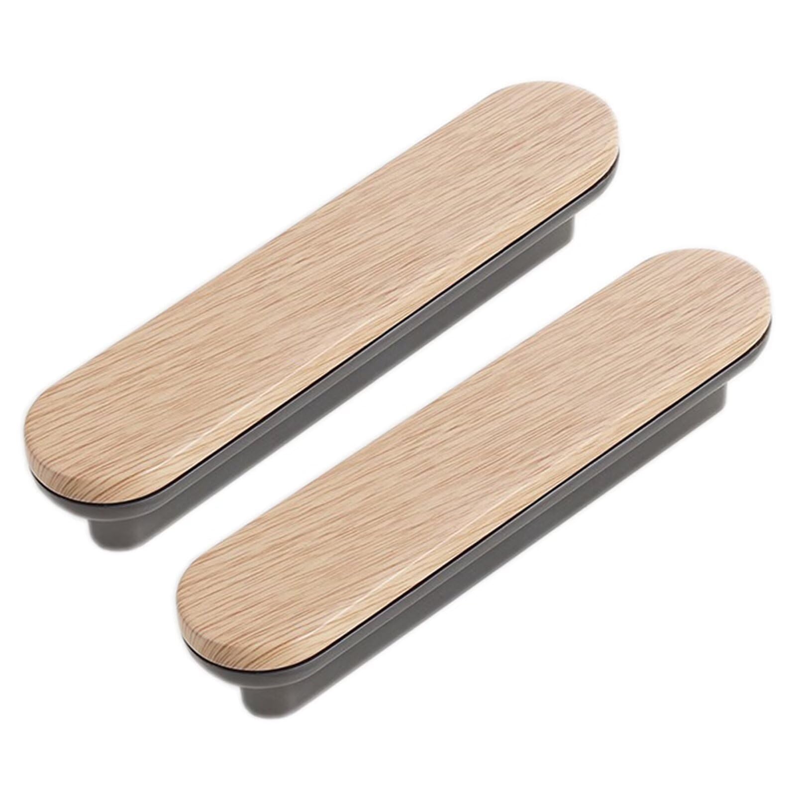 TYYCKJ 2PCS Walnut Wood Drawer Knobs Kitchen Cabinets Pulls Furniture Hardware Handles Dresser Wardrobe Handle Cupboard Door Knob and Pull Home Improvement Decoration, Hole Distance 96mm