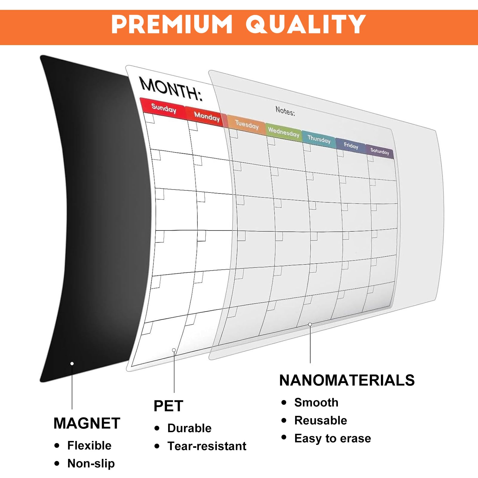 3PCS Magnetic Chores Chart, Reusable Reward Chart with 6PCS Markers & Eraser - Image 3