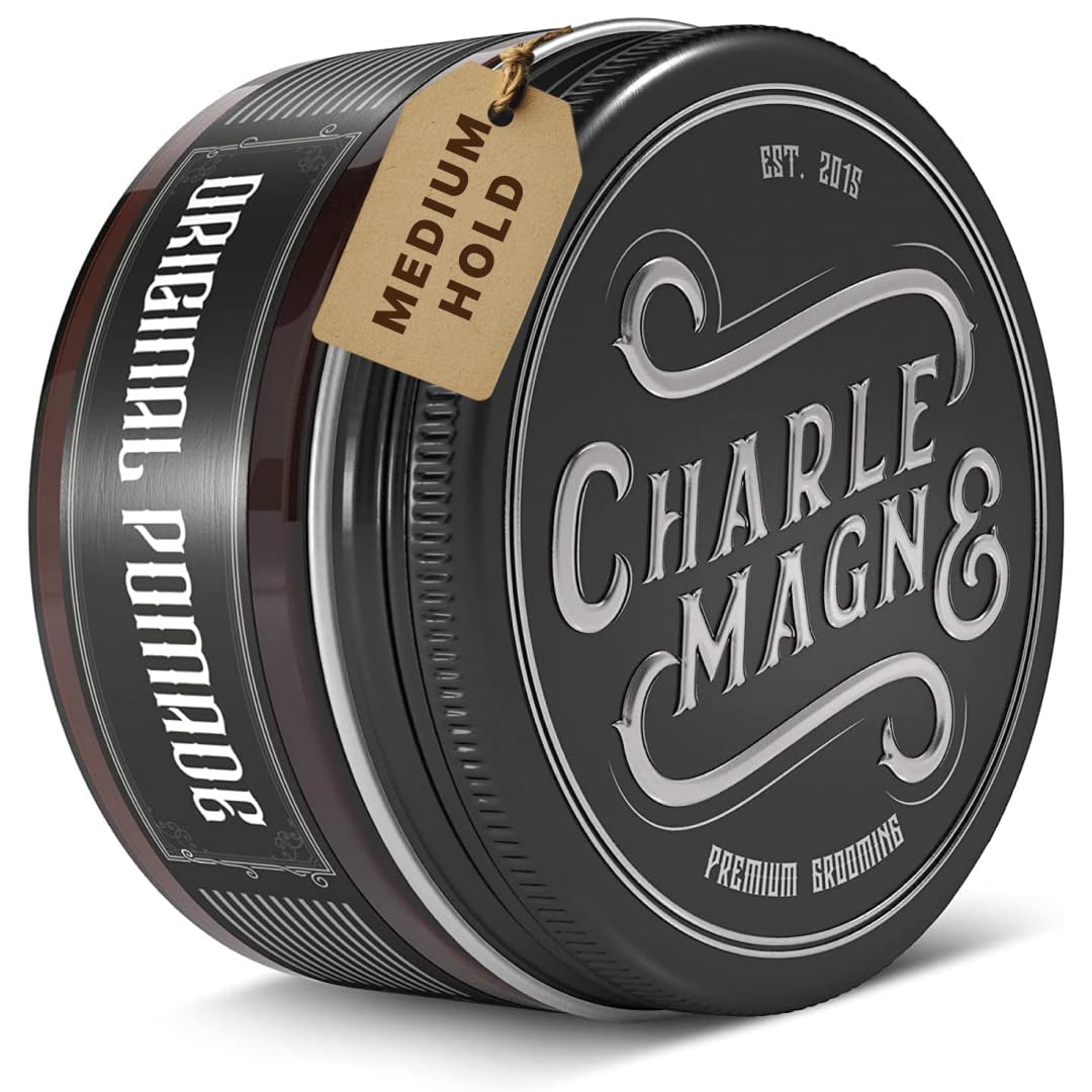 Charlemagne Pomata Originale Per Capelli - 100 Ml, Tenuta Media, Crema Modellante Per Capelli A Base Acquosa Per Uomo - Argilla Per Capelli Con Finitura Lucida-image