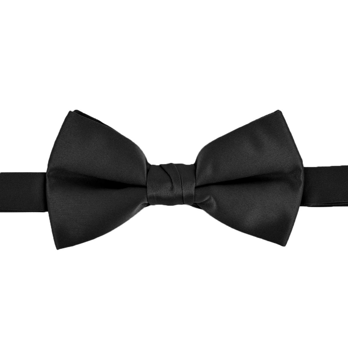 Solid Satin Color Polyester Pre Knotted Bow Tie, Formal and Classic Bow Tie for Men