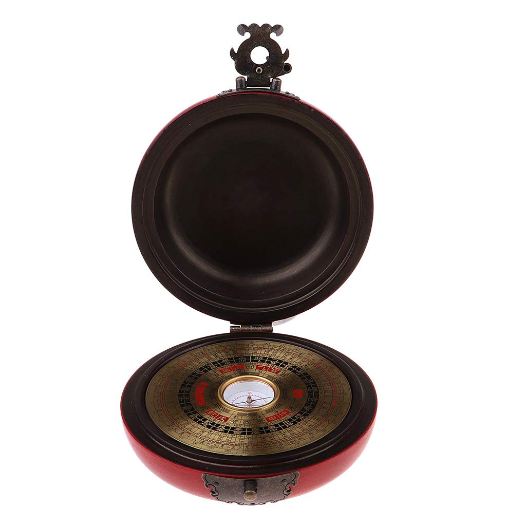 Brújula China Antigua Luo Pan, Instrumento de Geomancia, Feng Shui Y Exorcismo, Artículo de Colección, Función Taoísta, Adecuada para El Estudio Y La, B 3 Pulgadas, Individual