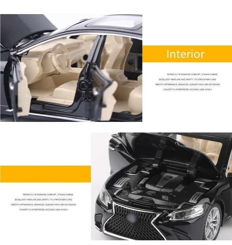 Giocattoli per amanti dell'automobile, decorazione per auto LS500H, scala 1:32, in lega, modellini e veicoli giocattolo, modellino di auto in metallo, alta simulazione, suono di luce, collezione