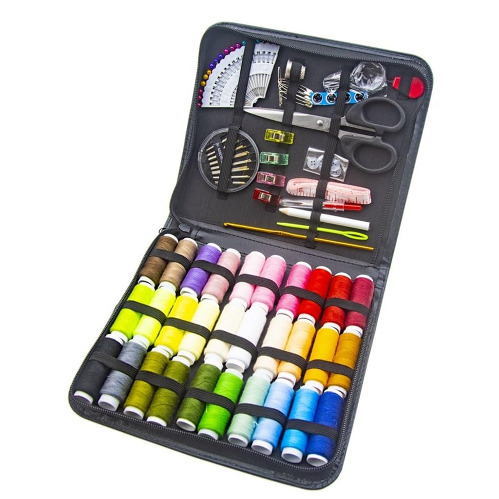 Juego de Herramientas de Costura de 30 Hilos, Kit de Costura de Viaje para el hogar de Gran Capacidad, Caja de Costura