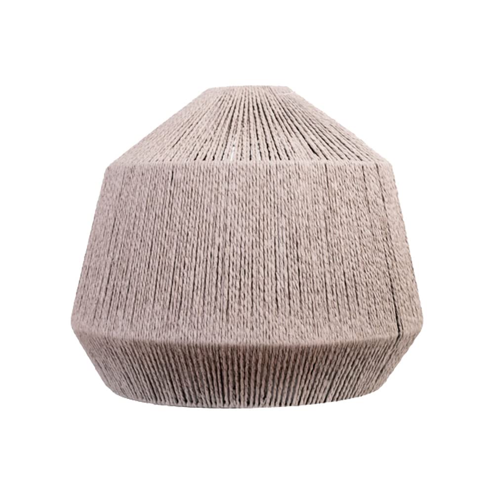 Minisun Grey | Large Modern Woven Rope Ceiling Pendant Light Shade | Pendant Lights, Home Décor & Improvement Essential | Includes Bulb [3000K Warm White] | 45Cm Shade Width