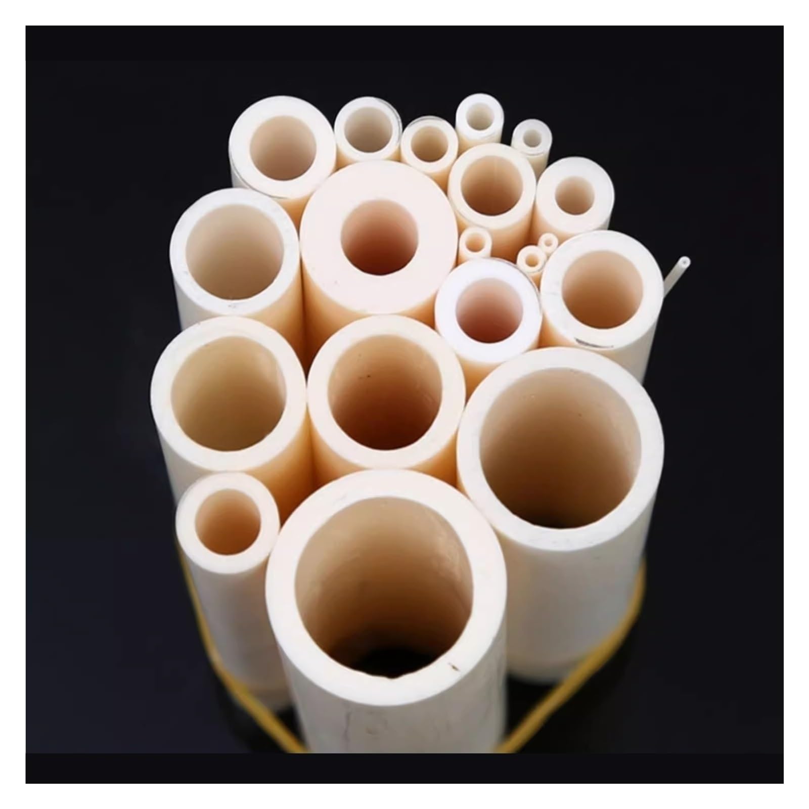 4 Stück 99 % Aluminiumoxid-Keramik-Hohlrohr, 3 x 5 mm Korundrohr durch 5 mm-50 mm Länge (M3 x T 5 x 45 mm)