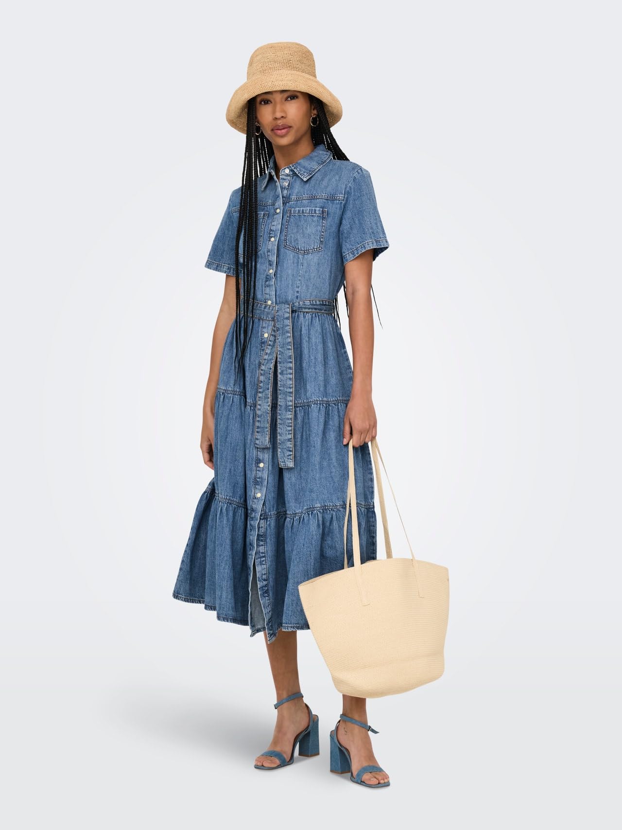 ONLY Female Jeanskleid ONLALIYAH Langes Kleid | Denim Dress