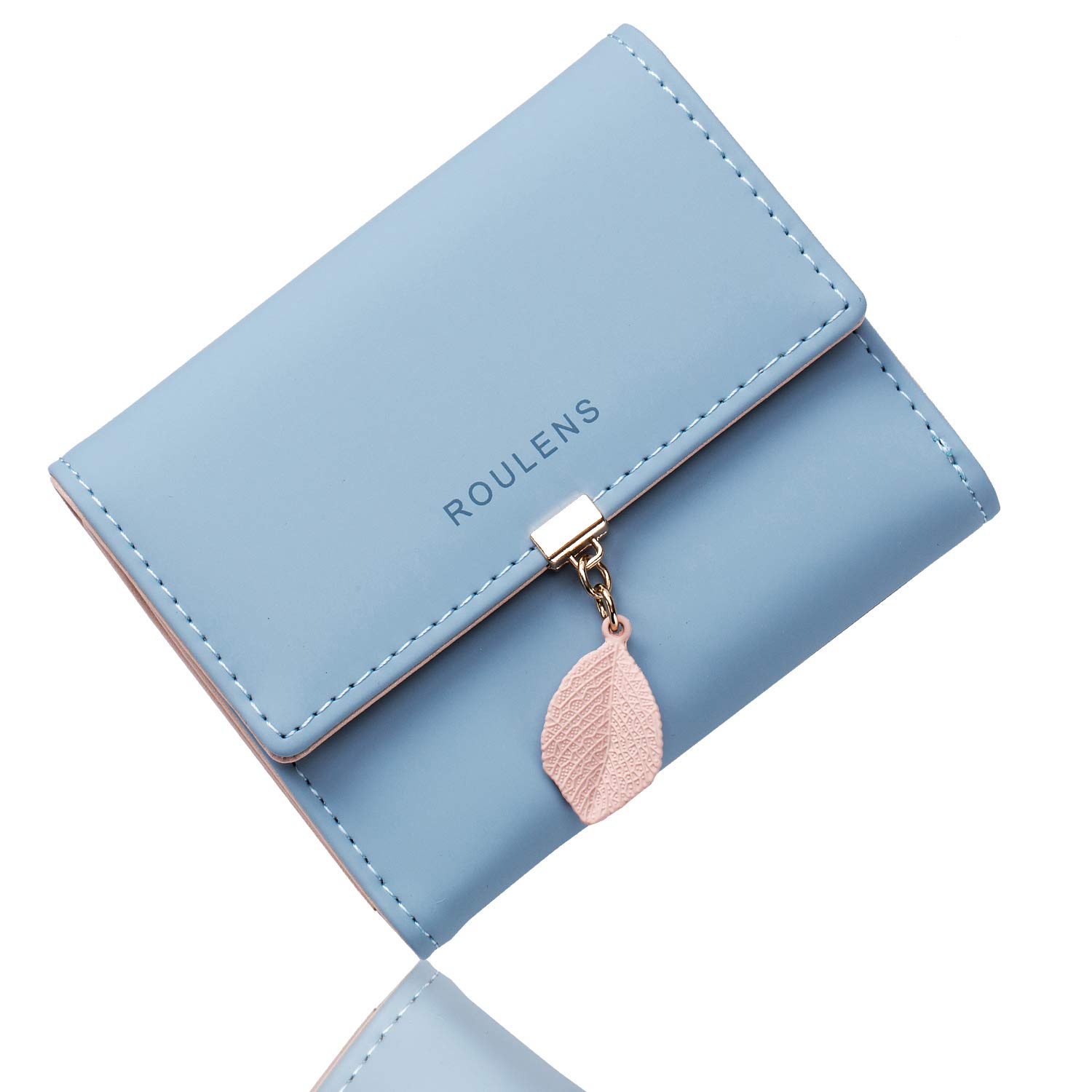 Roulens Damen Geldbeutel mit RFID Blockierung, Klein und im Kurzformat Portemonnaie Damen Veganes Leder Kleine Brieftasche Geldbörse Für Frauen Die Farbe ist sehr schön mit Mehreren Fächern