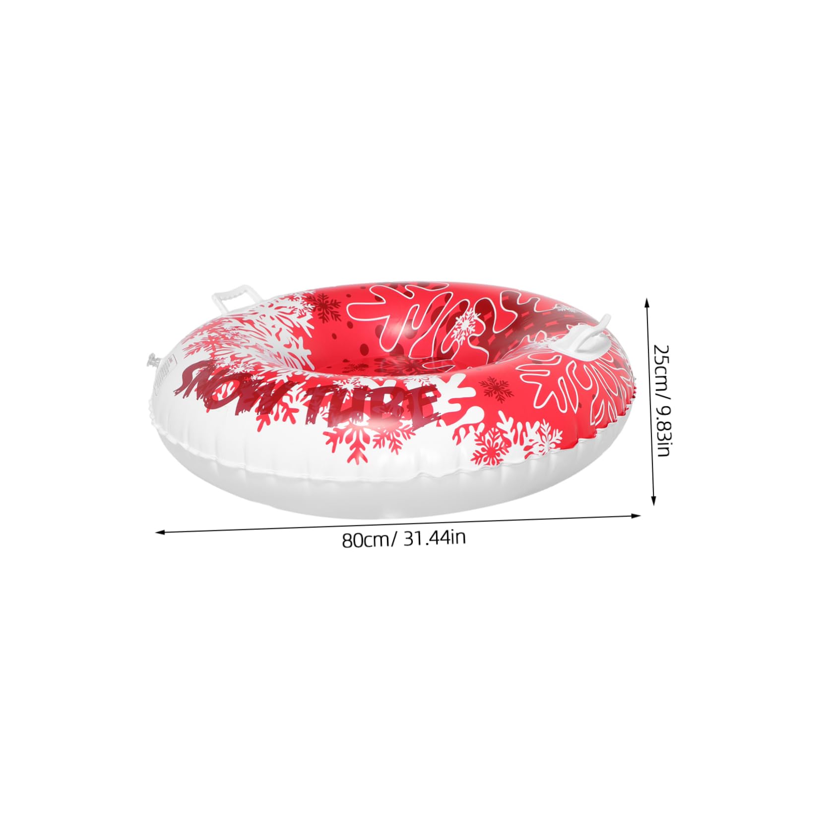 KICHOUSE Heavy Duty Snow Tube for Boys and Girls Winter Sports Tube Round Shape and Easy Inflate/Deflate Safe Outdoor Fun